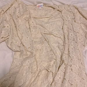 LuLaRoe Shirley off white lace